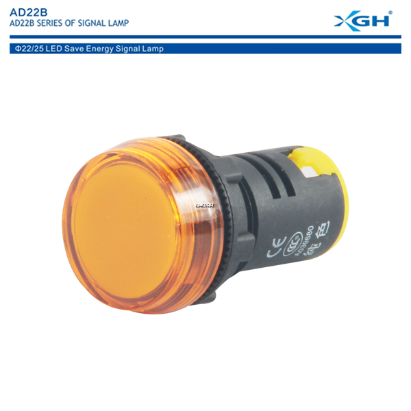 XGH AD22B22BS (YELLOW) PILOT LIGHT WATERPROOF LED INDICATOR
